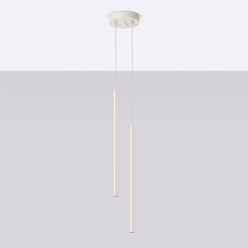 Luster na lanku PASTELO 2xG9/8W/230V krémová