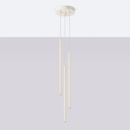 Luster na lanku PASTELO 3xG9/8W/230V krémová