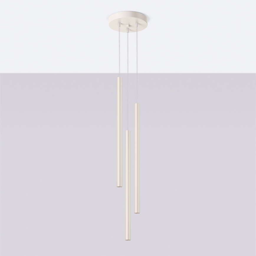 Luster na lanku PASTELO 3xG9/8W/230V krémová