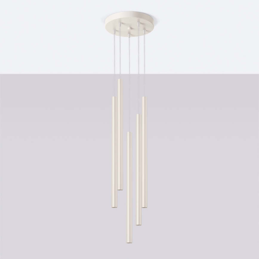 Luster na lanku PASTELO 5xG9/8W/230V krémová