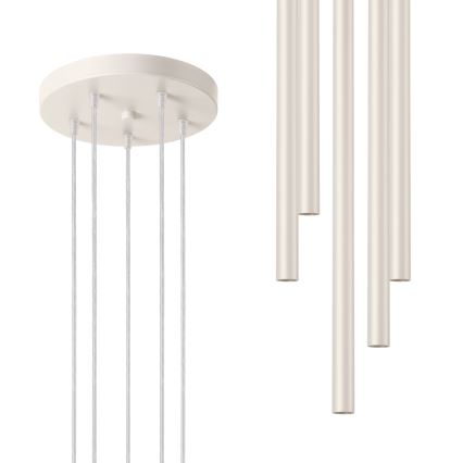 Luster na lanku PASTELO 5xG9/8W/230V krémová