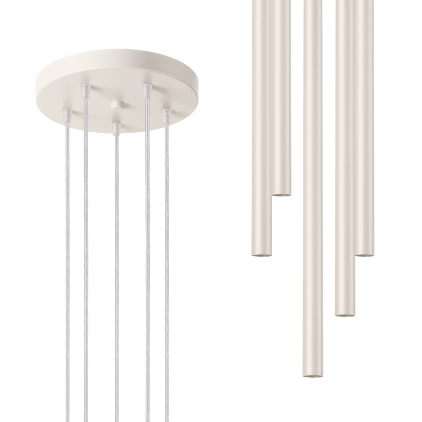 Luster na lanku PASTELO 5xG9/8W/230V krémová