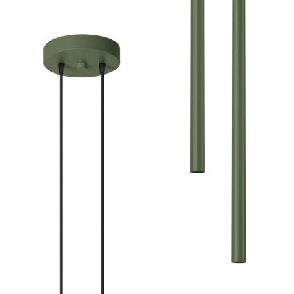 Luster na lanku PASTELO 2xG9/8W/230V zelená
