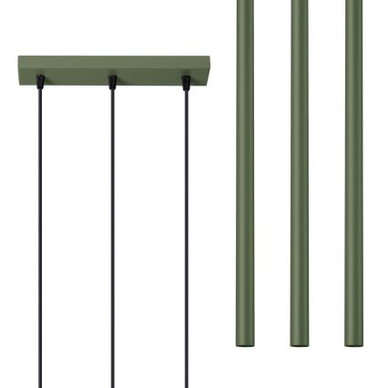 Luster na lanku PASTELO 3xG9/8W/230V zelená
