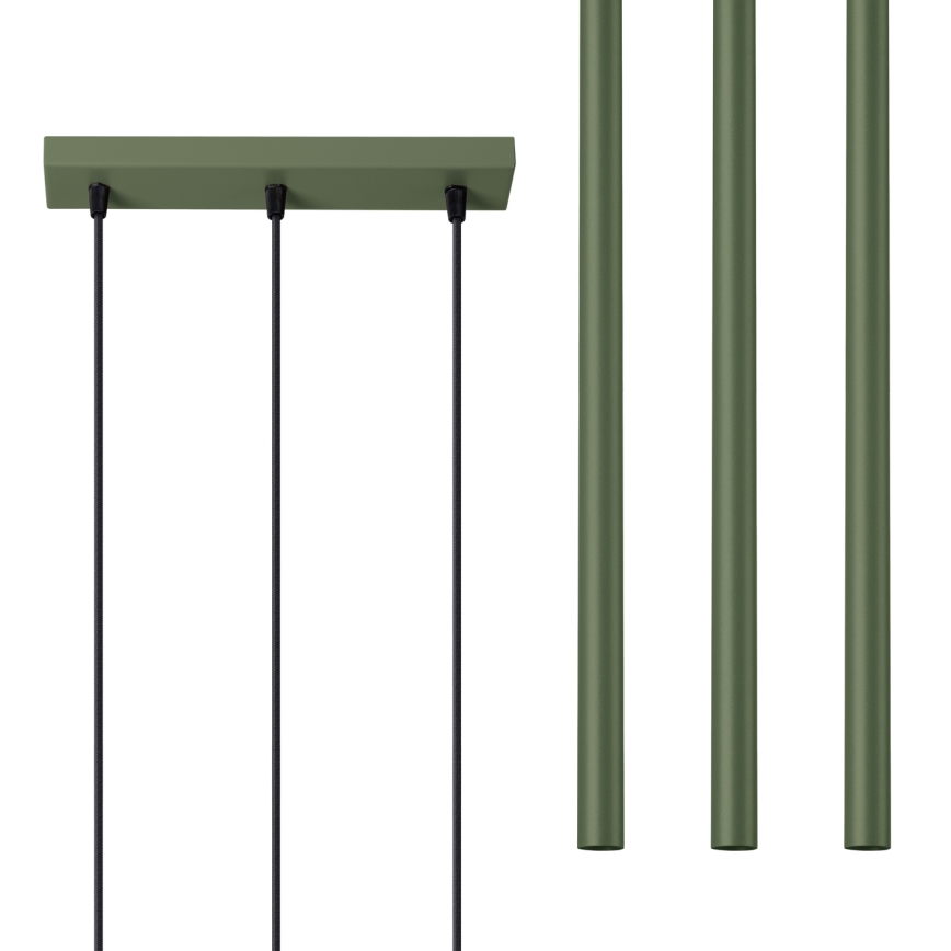 Luster na lanku PASTELO 3xG9/8W/230V zelená