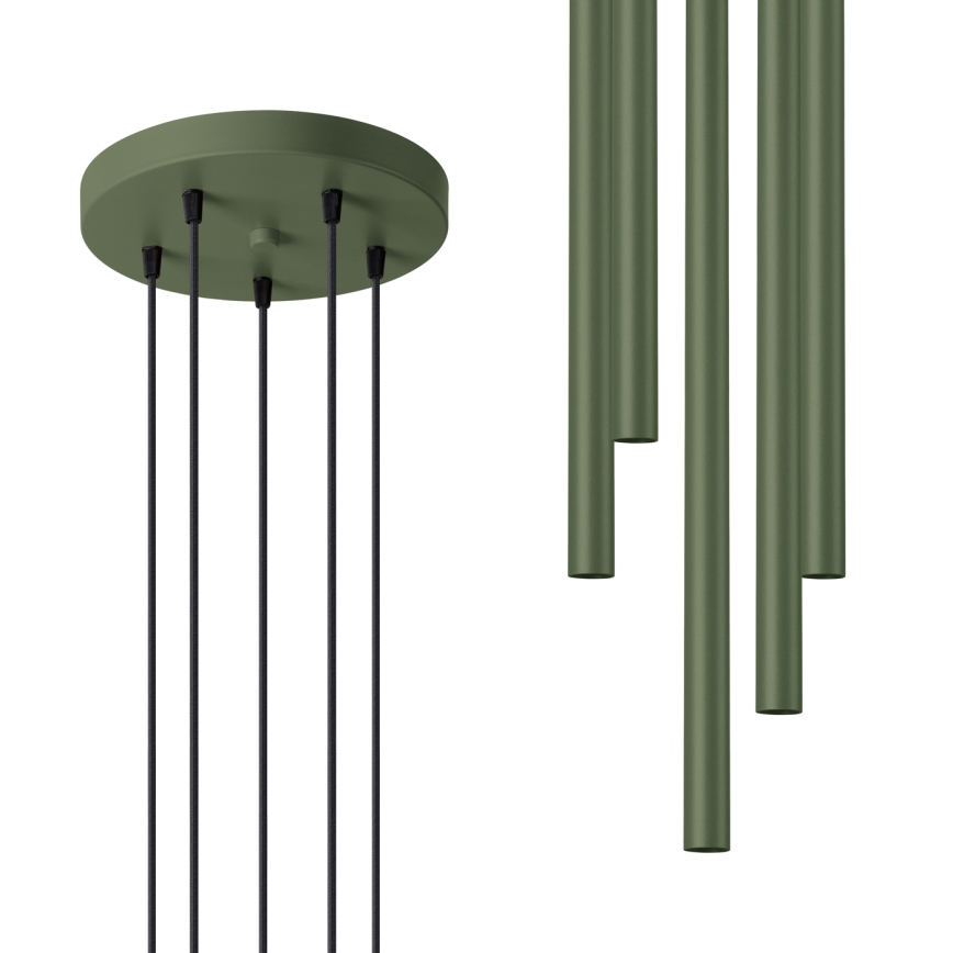 Luster na lanku PASTELO 5xG9/8W/230V zelená