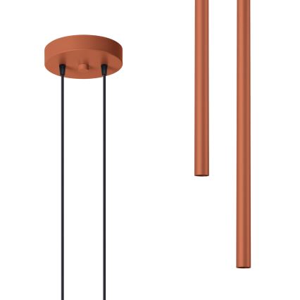 Luster na lanku PASTELO 2xG9/8W/230V červená
