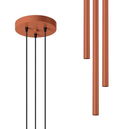 Luster na lanku PASTELO 3xG9/8W/230V červená
