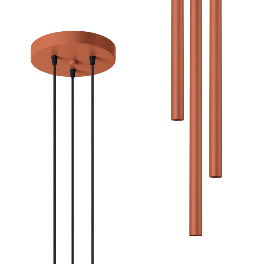 Luster na lanku PASTELO 3xG9/8W/230V červená