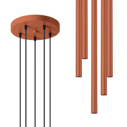 Luster na lanku PASTELO 5xG9/8W/230V červená