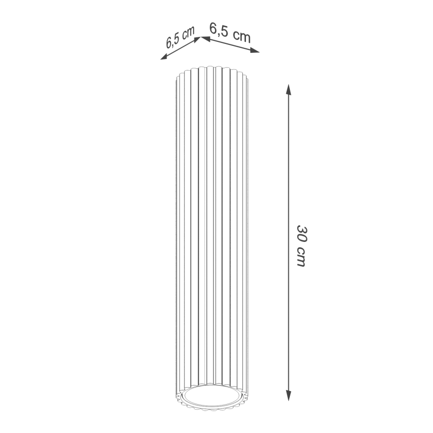 Bodové svietidlo KARBON 1xGU10/10W/230V 30 cm biela
