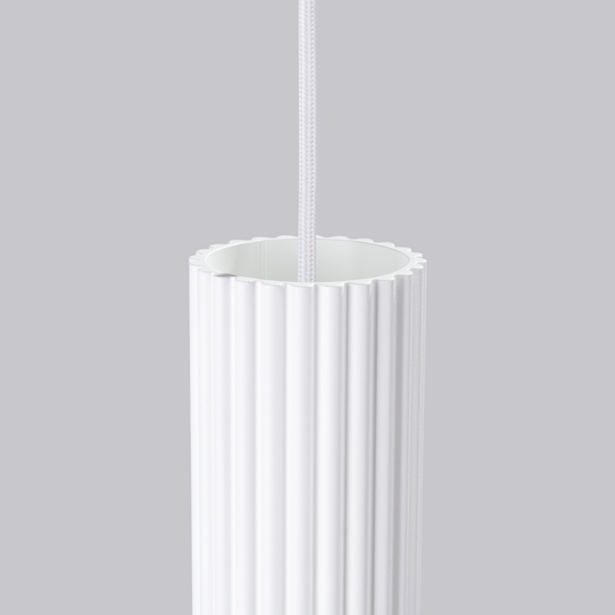Luster na lanku KARBON 1xGU10/10W/230V biela