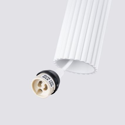 Luster na lanku KARBON 1xGU10/10W/230V biela