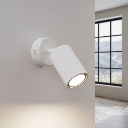Nástenné bodové svietidlo KARBON 1xGU10/10W/230V biela