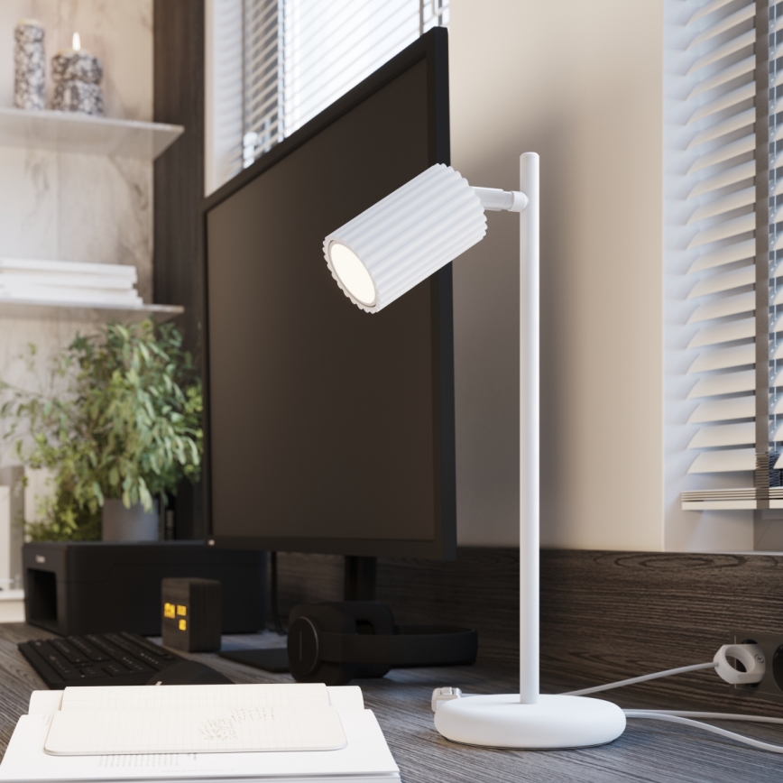 Stolná lampa KARBON 1xGU10/10W/230V biela