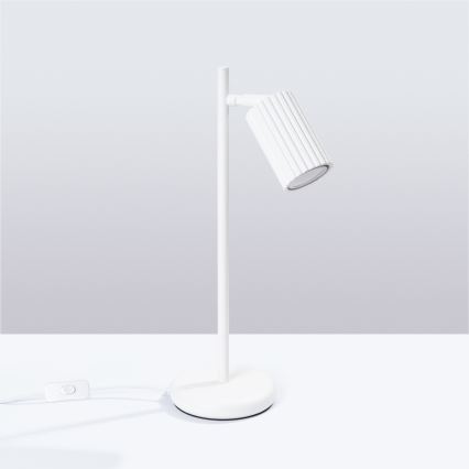 Stolná lampa KARBON 1xGU10/10W/230V biela