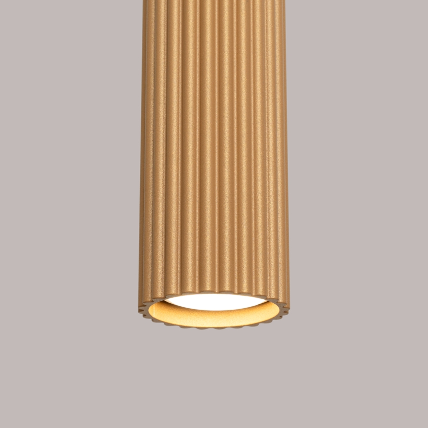 Luster na lanku KARBON 1xGU10/10W/230V zlatá