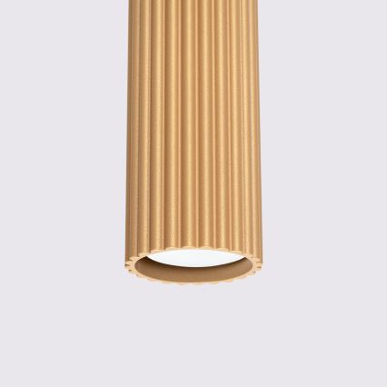 Luster na lanku KARBON 1xGU10/10W/230V zlatá