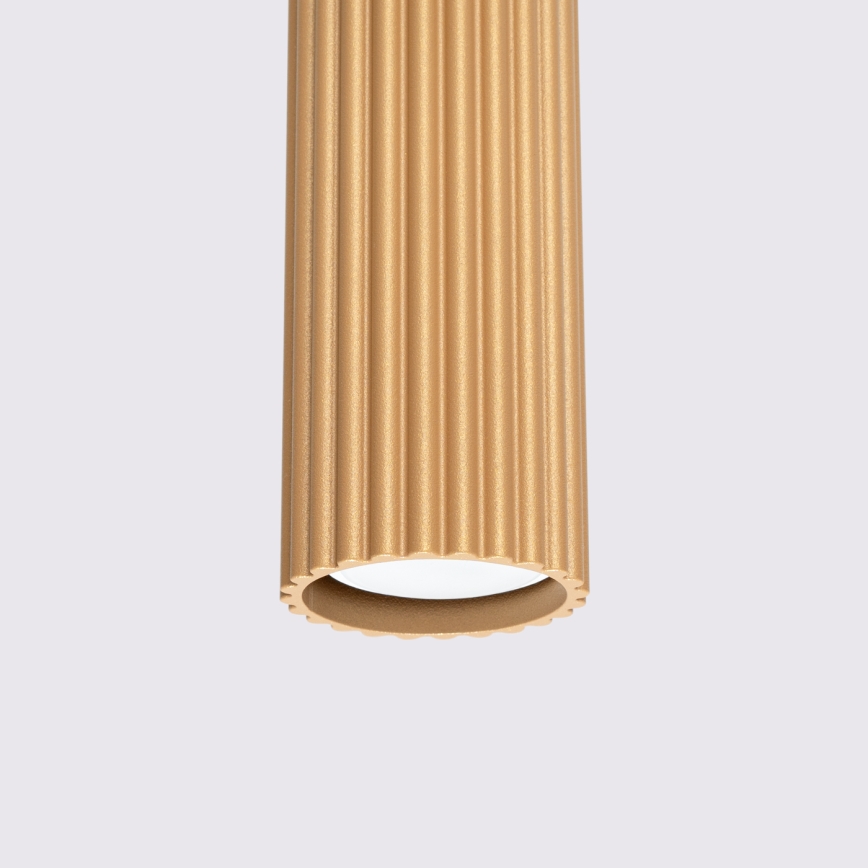 Luster na lanku KARBON 1xGU10/10W/230V zlatá