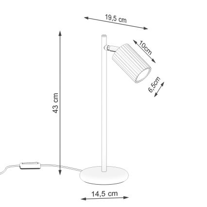 Stolná lampa KARBON 1xGU10/10W/230V zlatá