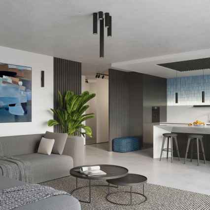 Bodové svietidlo KARBON 1xGU10/10W/230V 40 cm čierna