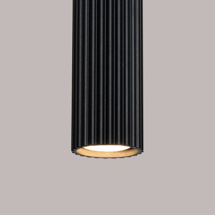 Luster na lanku KARBON 1xGU10/10W/230V čierna