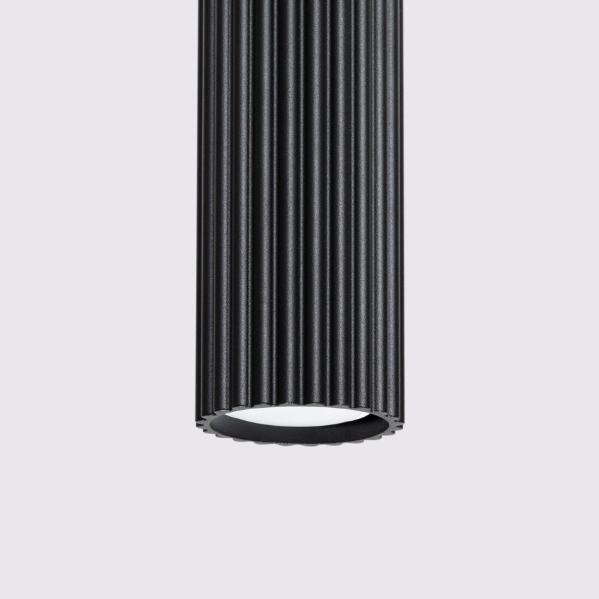 Luster na lanku KARBON 1xGU10/10W/230V čierna