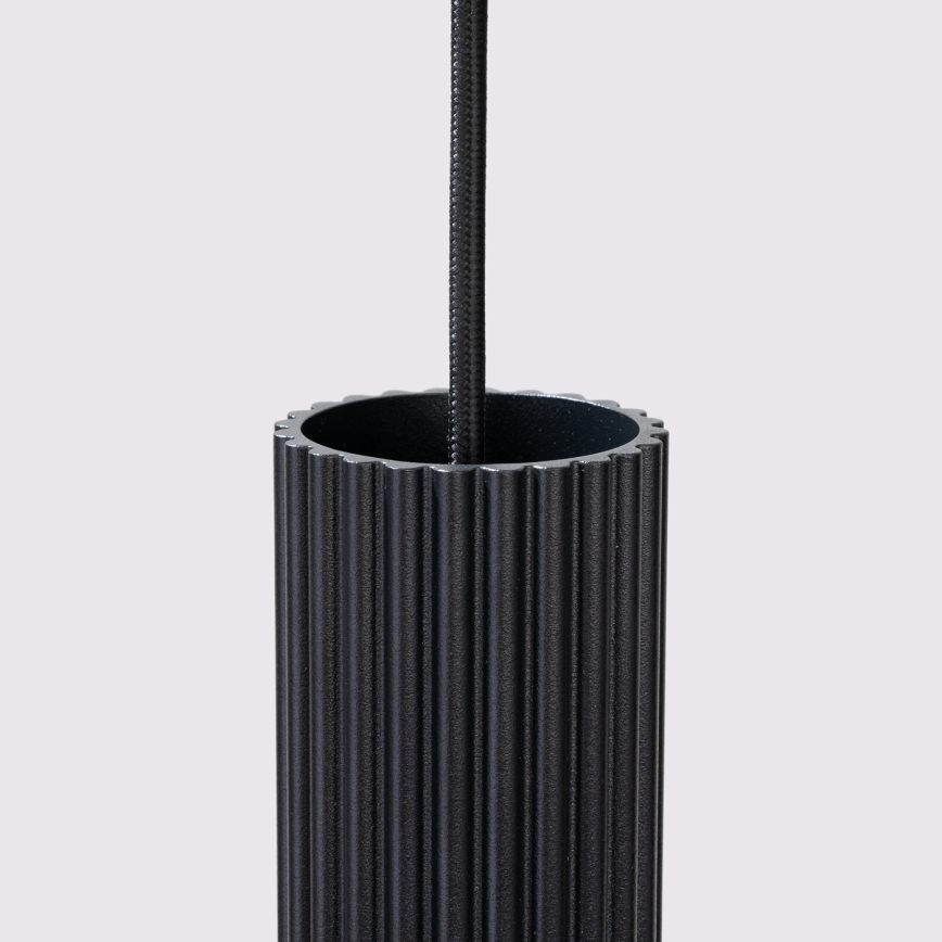 Luster na lanku KARBON 1xGU10/10W/230V čierna
