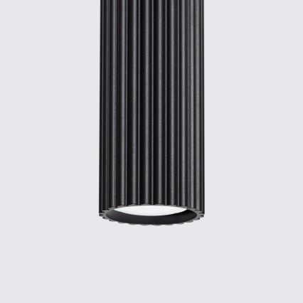 Luster na lanku KARBON 3xGU10/10W/230V čierna