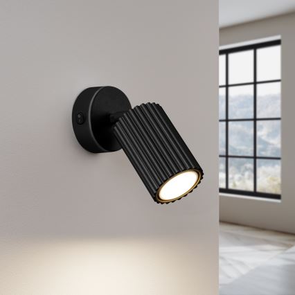 Nástenné bodové svietidlo KARBON 1xGU10/10W/230V čierna
