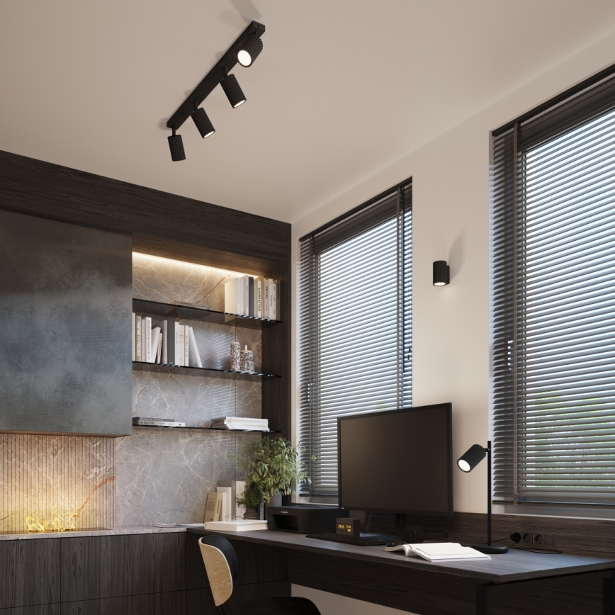 Stolná lampa KARBON 1xGU10/10W/230V čierna