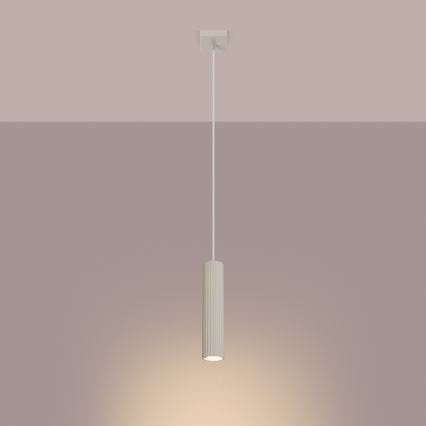 Luster na lanku KARBON 1xGU10/10W/230V krémová