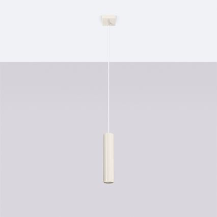 Luster na lanku KARBON 1xGU10/10W/230V krémová