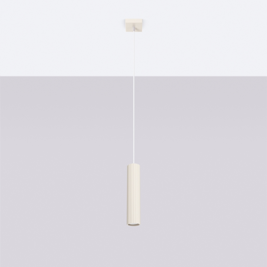Luster na lanku KARBON 1xGU10/10W/230V krémová