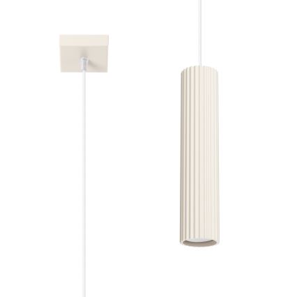 Luster na lanku KARBON 1xGU10/10W/230V krémová
