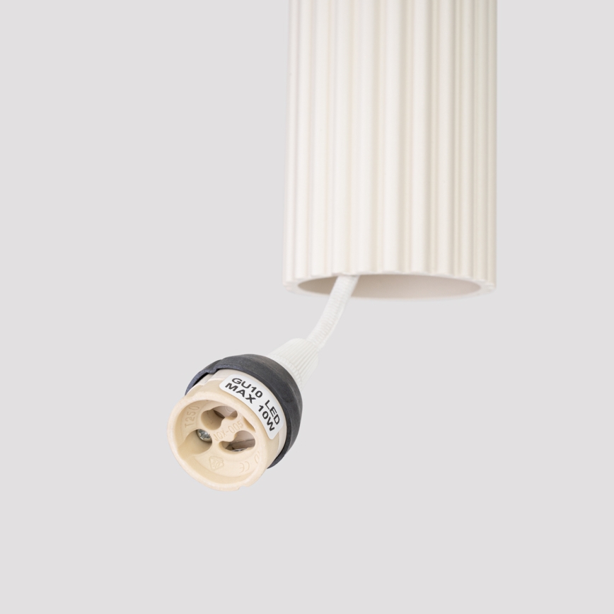 Luster na lanku KARBON 2xGU10/10W/230V krémová