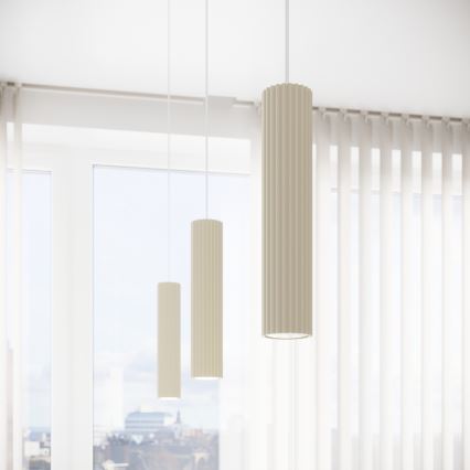Luster na lanku KARBON 3xGU10/10W/230V krémová