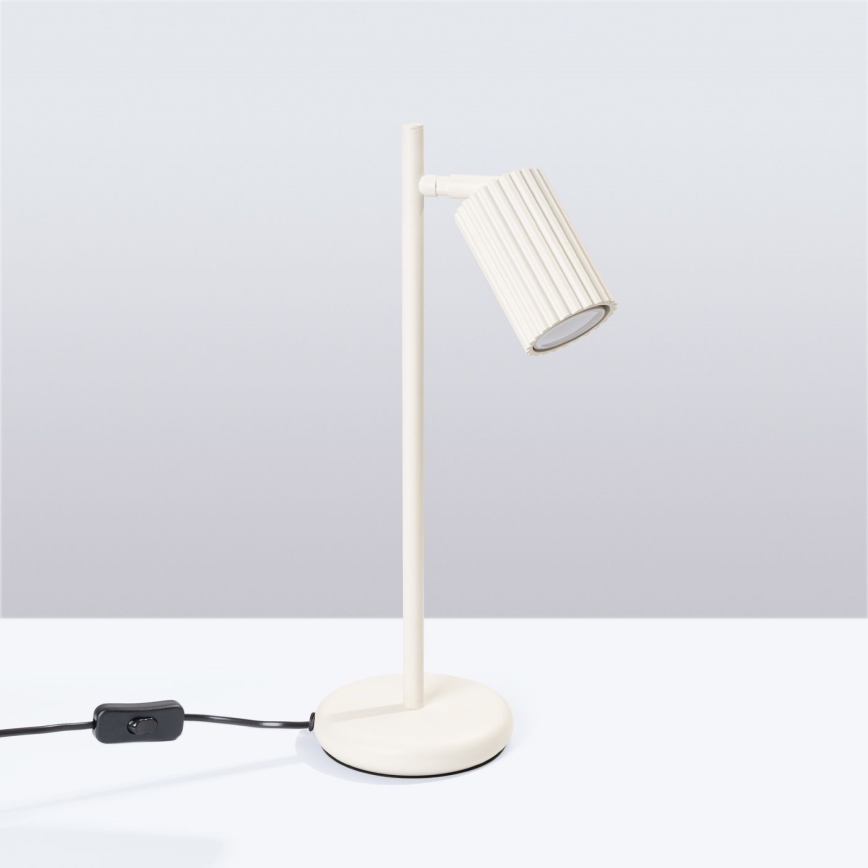 Stolná lampa KARBON 1xGU10/10W/230V krémová