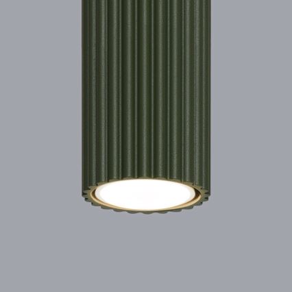 Bodové svietidlo KARBON 1xGU10/10W/230V 10 cm zelená