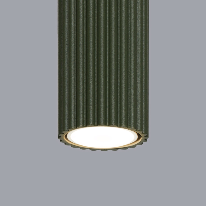 Bodové svietidlo KARBON 1xGU10/10W/230V 10 cm zelená