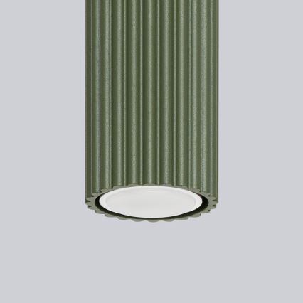 Bodové svietidlo KARBON 1xGU10/10W/230V 10 cm zelená
