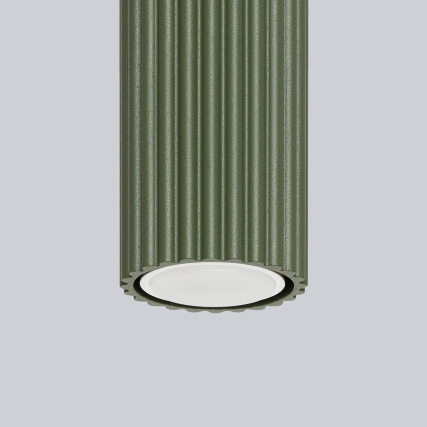 Bodové svietidlo KARBON 1xGU10/10W/230V 10 cm zelená