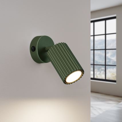 Nástenné bodové svietidlo KARBON 1xGU10/10W/230V zelená