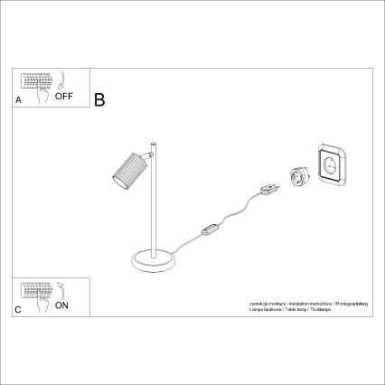 Stolná lampa KARBON 1xGU10/10W/230V zelená