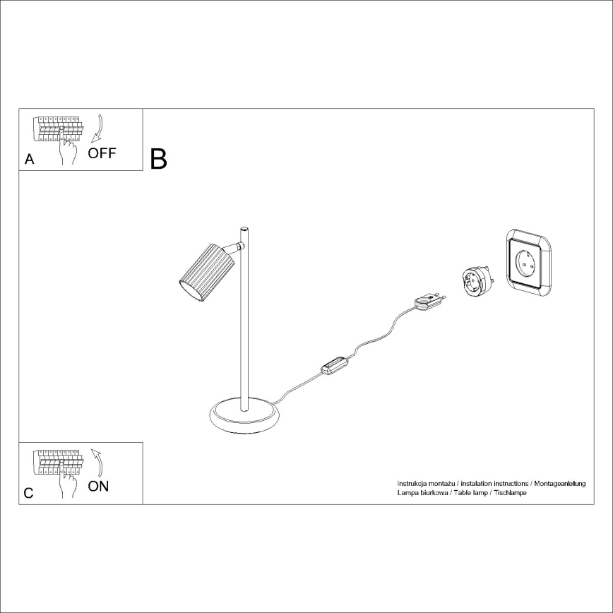 Stolná lampa KARBON 1xGU10/10W/230V zelená