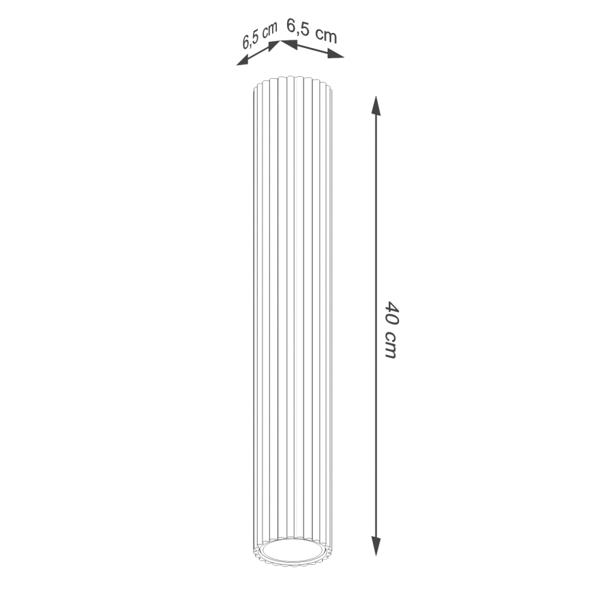 Bodové svietidlo KARBON 1xGU10/10W/230V 40 cm červená