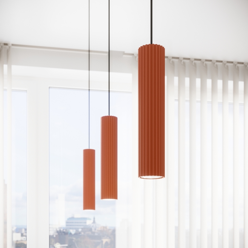 Luster na lanku KARBON 1xGU10/10W/230V červená