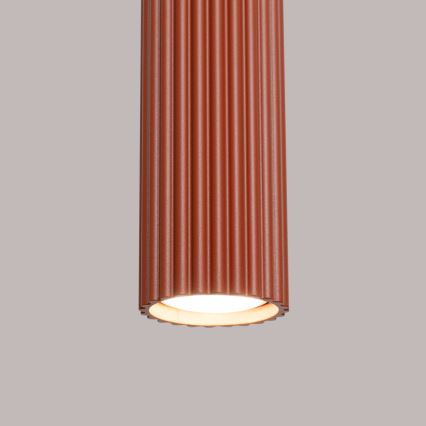 Luster na lanku KARBON 1xGU10/10W/230V červená