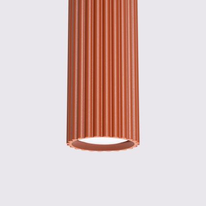 Luster na lanku KARBON 1xGU10/10W/230V červená