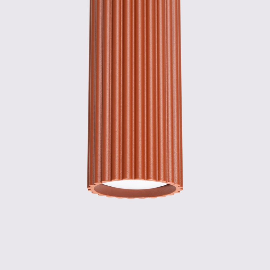 Luster na lanku KARBON 1xGU10/10W/230V červená